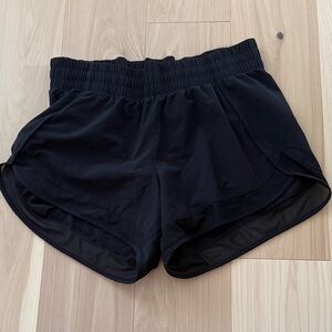 Athleta Women's Black Mesh Racer Run 4” Shorts